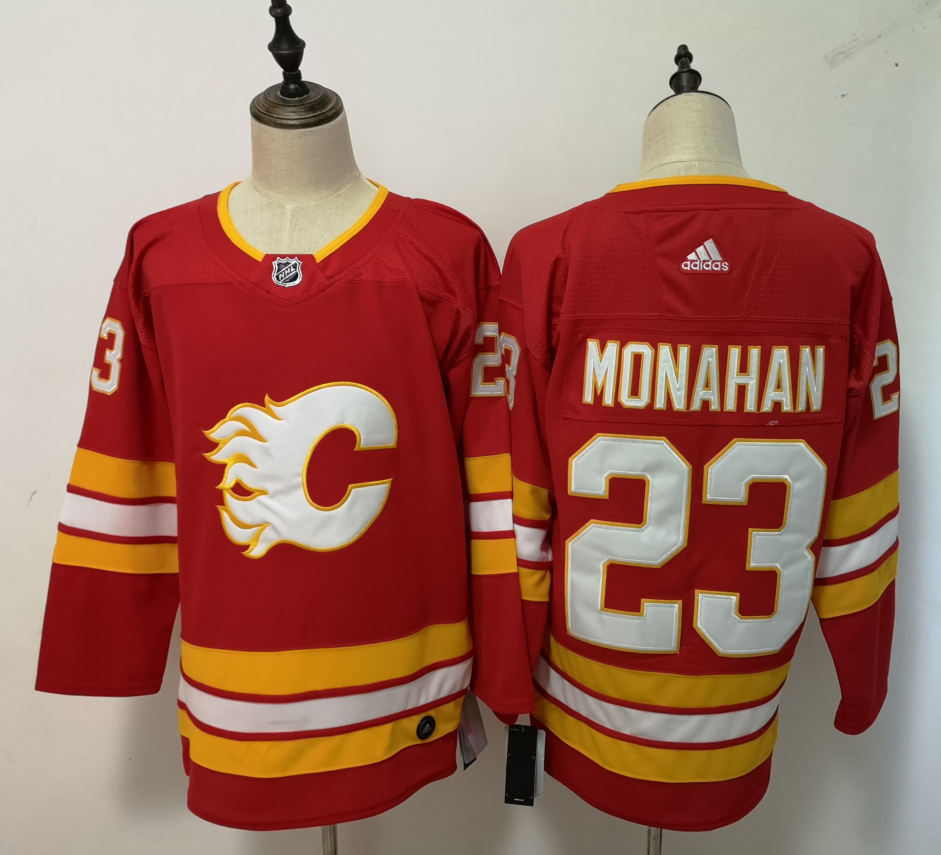 Men Calgary Flames #23 Monahan Red Adidas Alternate Authentic Stitched NHL Jersey->washington capitals->NHL Jersey